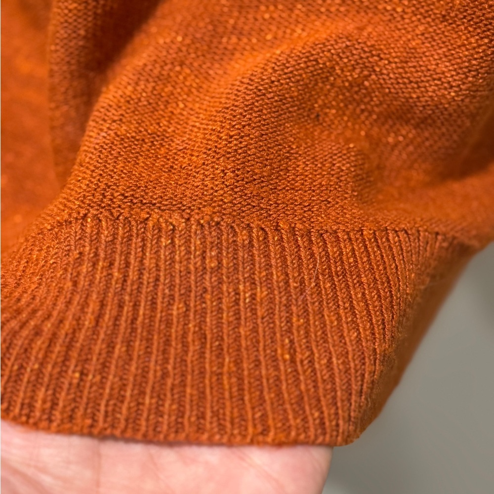 Anthropologie Burnt Orange Crew Neck Sweater -Handcrafted look!-Size Medium‎ - Picture 4 of 7